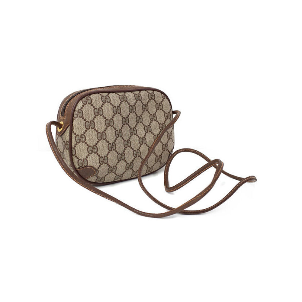 Gucci Bag Flat Monogram Messenger Plus Crossbody GG Brown